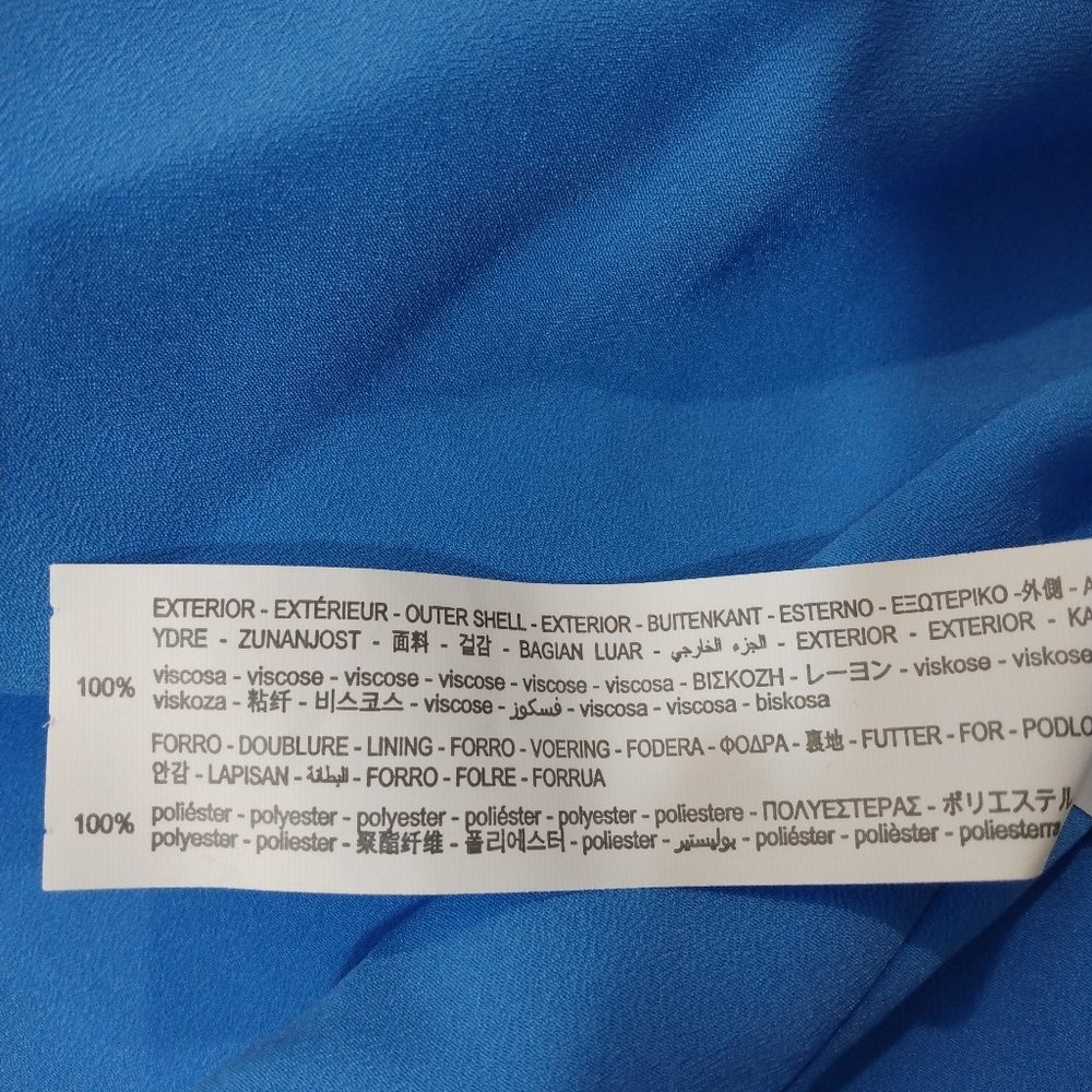 ZARA light blue flowy tied dress TRF Size XXXL - Picture 9 of 12